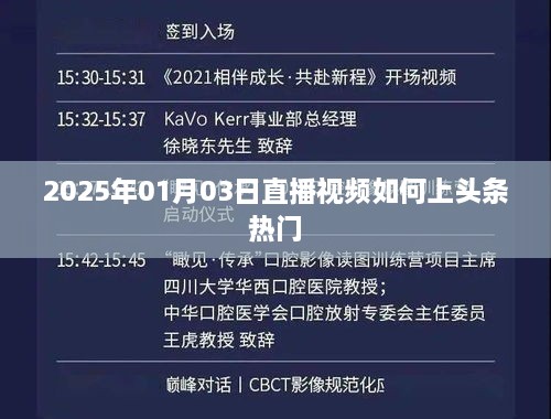 2025年直播视频上头条热门策略解析