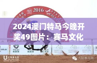 2025澳门特马今晚开奖49图片：赛马文化与摄影艺术的交融