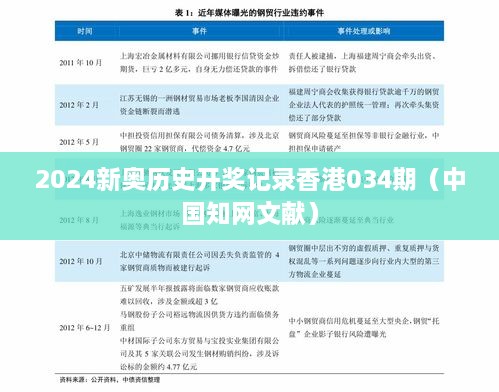 2025新奥历史开奖记录香港034期（中国知网文献）