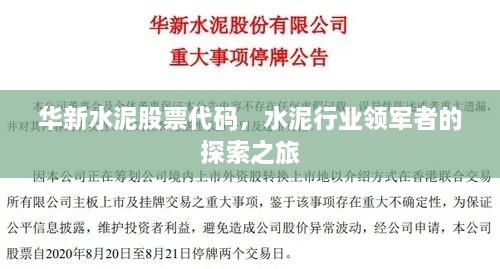 华新水泥股票代码，水泥行业领军者的探索之旅