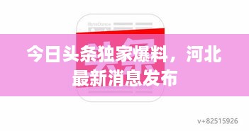 今日头条独家爆料，河北最新消息发布