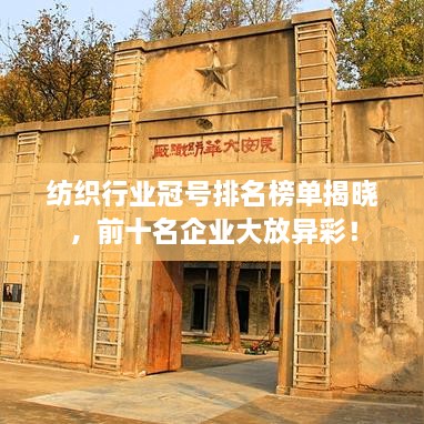 纺织行业冠号排名榜单揭晓，前十名企业大放异彩！