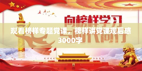 观看榜样专题党课，榜样讲党课观后感3000字 