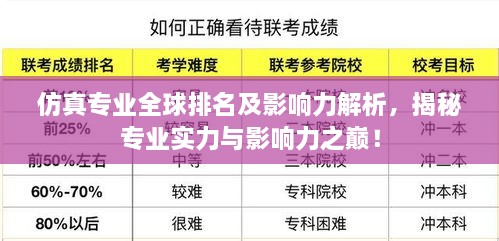 仿真专业全球排名及影响力解析，揭秘专业实力与影响力之巅！