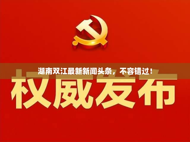 湖南双江最新新闻头条，不容错过！