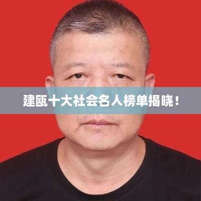 建瓯十大社会名人榜单揭晓！